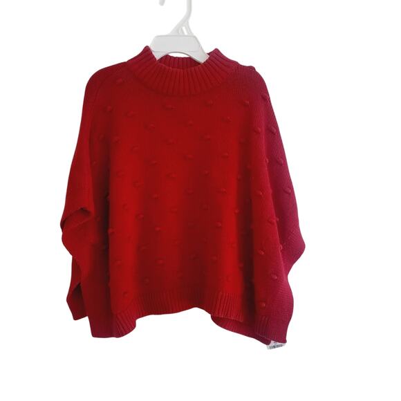 3T New Carter's red sweater poncho - Picture 1 of 4